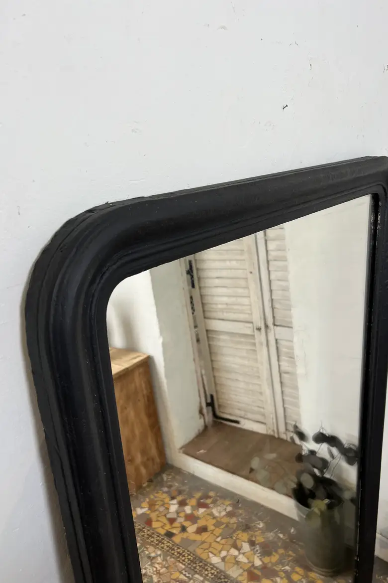 Miroir Louis-Philippe peint en noir
