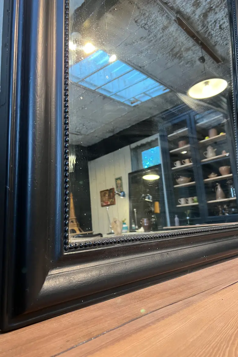 Miroir Louis Philippe peint en noir