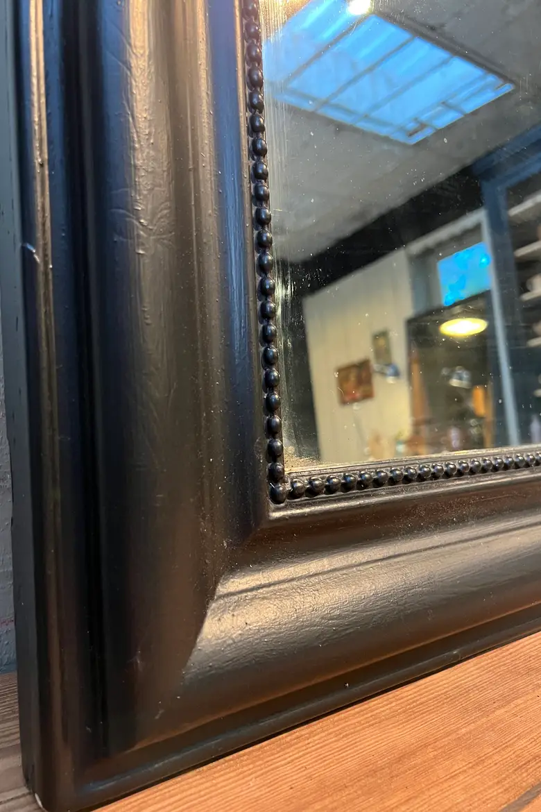Miroir Louis Philippe peint en noir