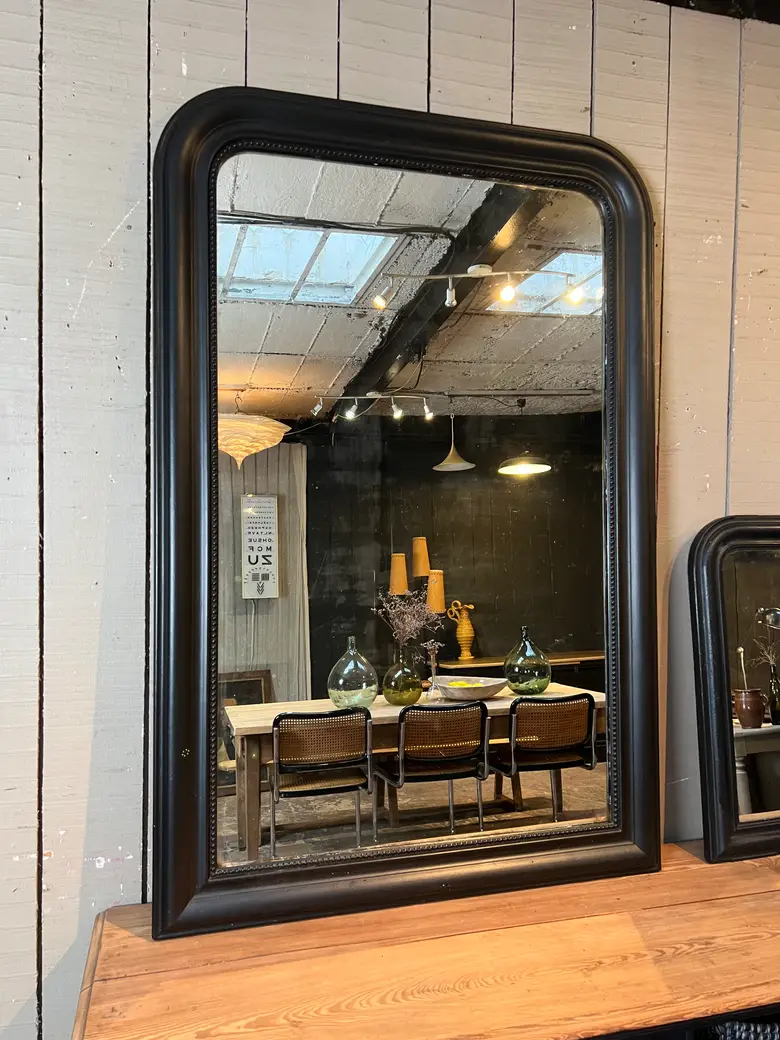 Miroir Louis Philippe peint en noir