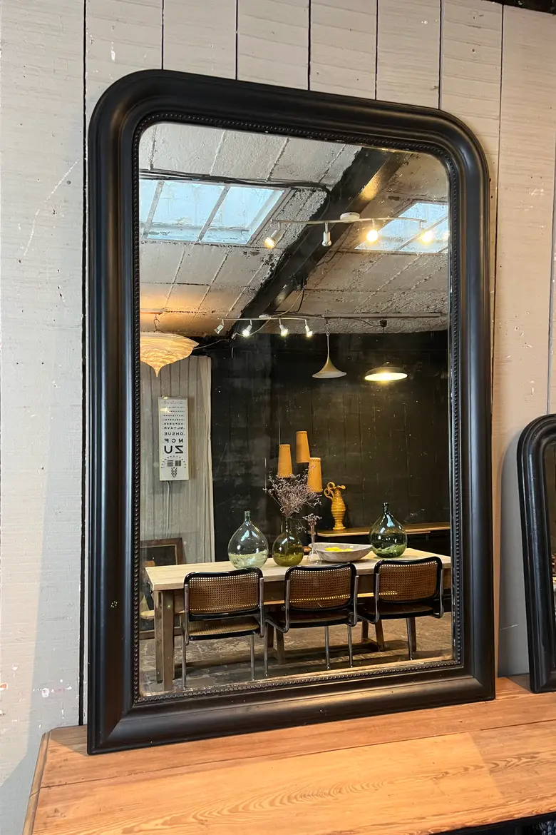 Miroir Louis Philippe peint en noir