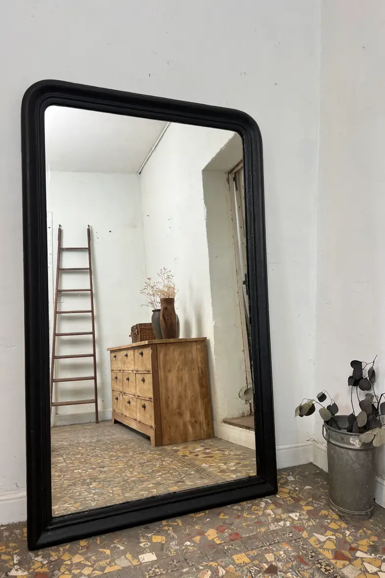 Miroir Louis-Philippe peint en noir