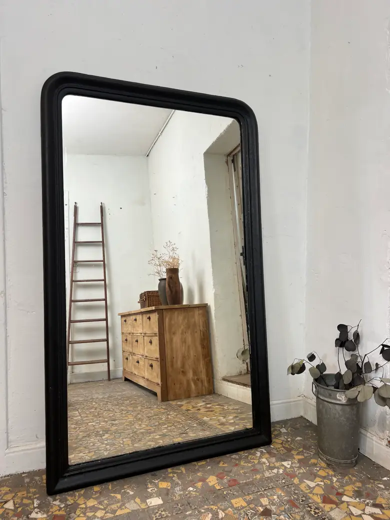 Miroir Louis-Philippe peint en noir