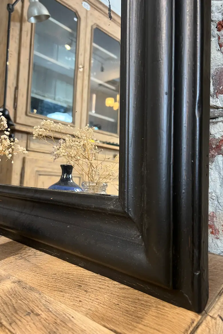 Miroir Louis Philippe peint en noir