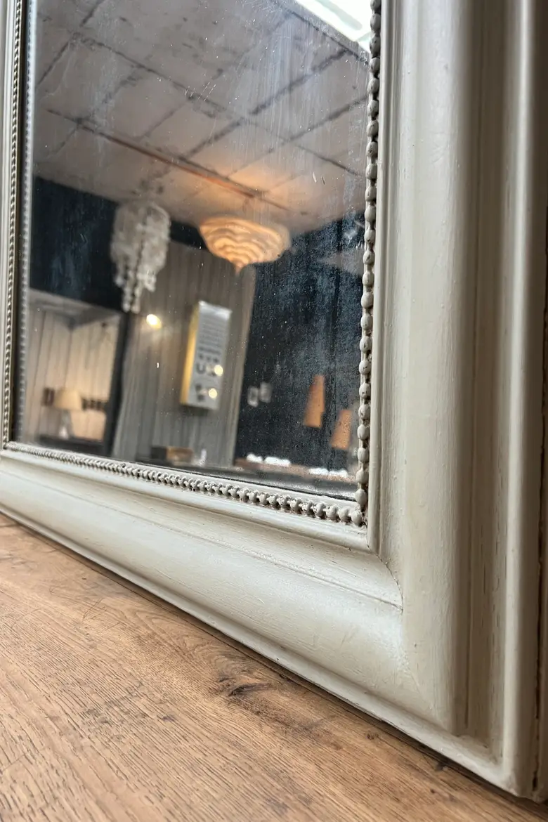 Miroir Louis Philippe vert pâle Début XXème