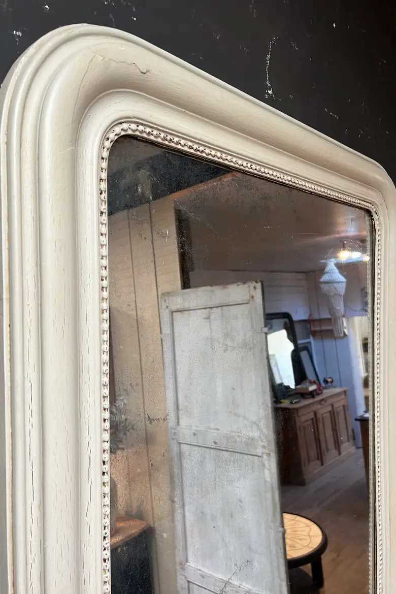 Miroir Louis Philippe vert pâle Début XXème