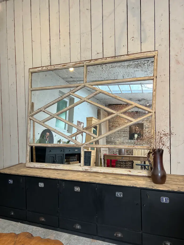 Miroir verrière en bois