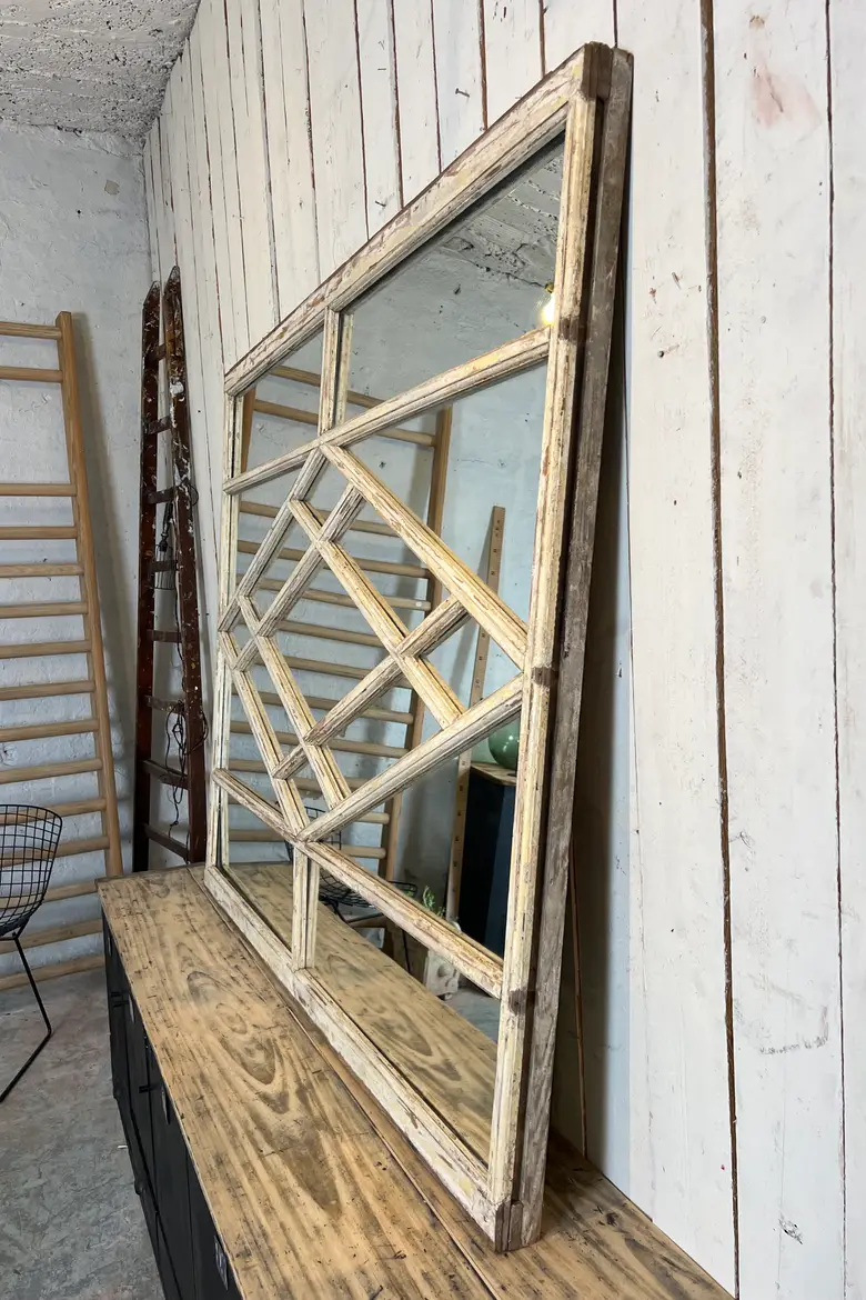 Miroir verrière en bois