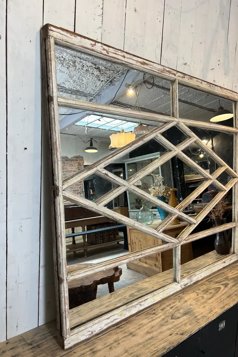 Miroir verrière en bois