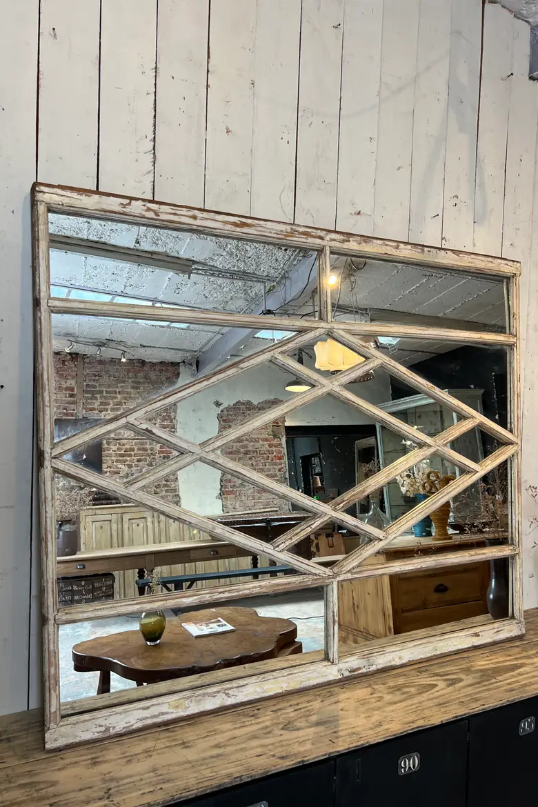 Miroir verrière en bois