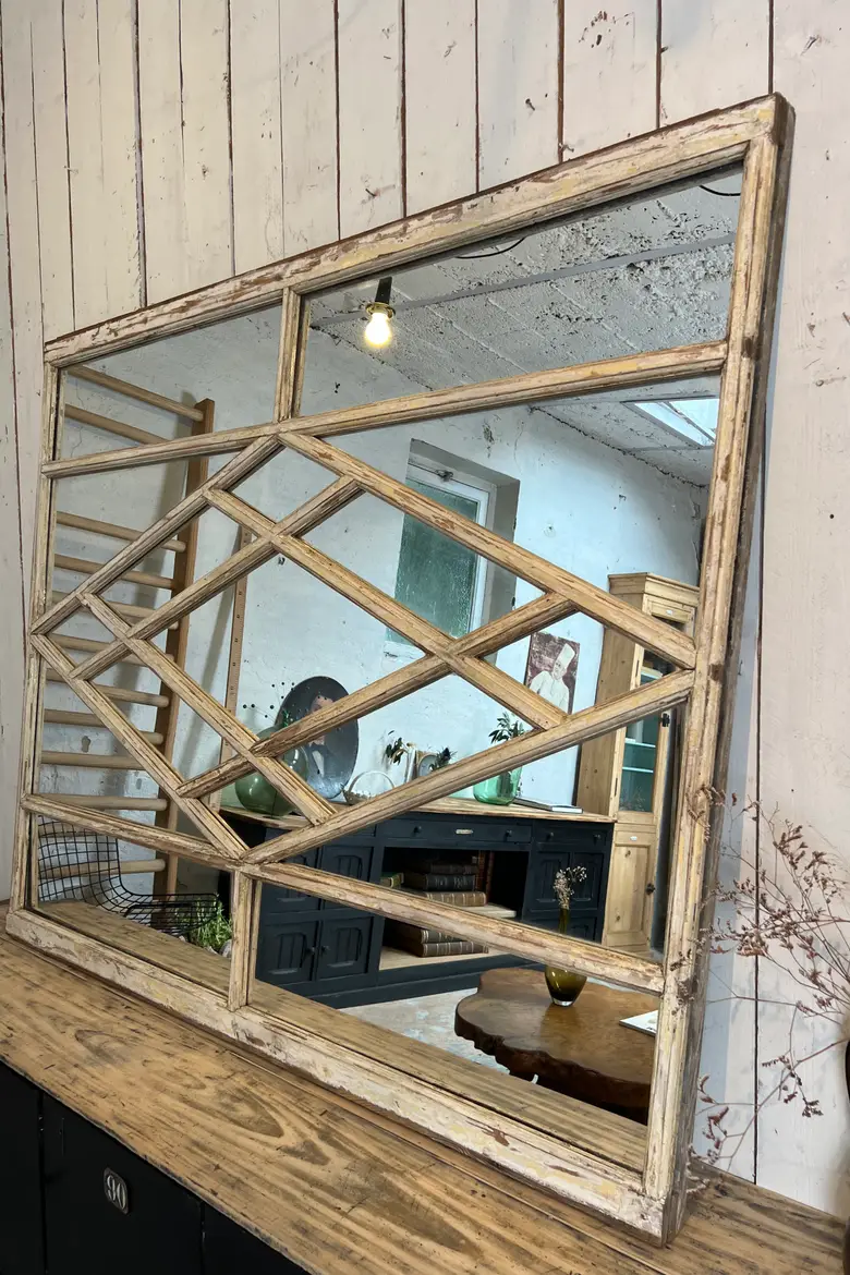 Miroir verrière en bois