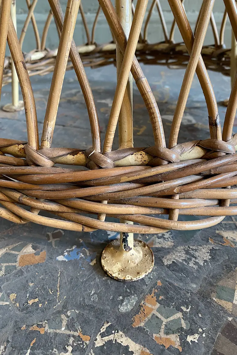 Mobilier de jardin en rotin Années 50
