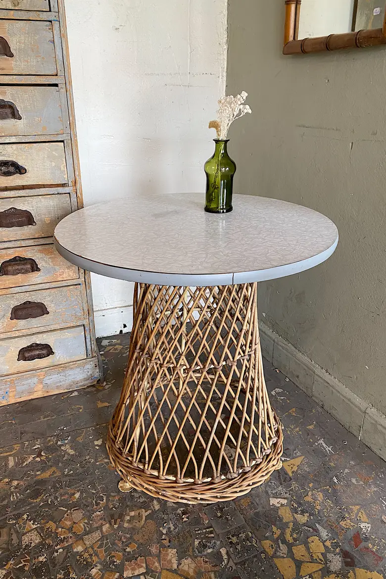 Mobilier de jardin en rotin Années 50