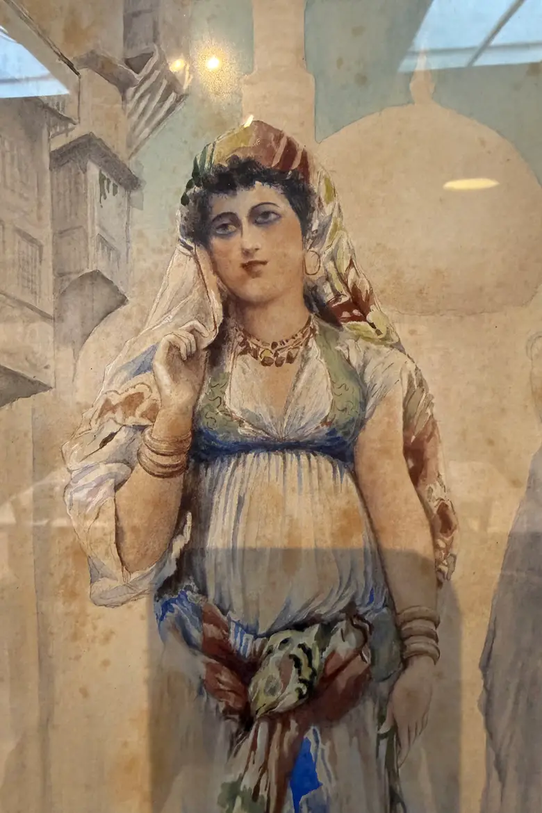 Paire d’aquarelles orientalistes – 1896