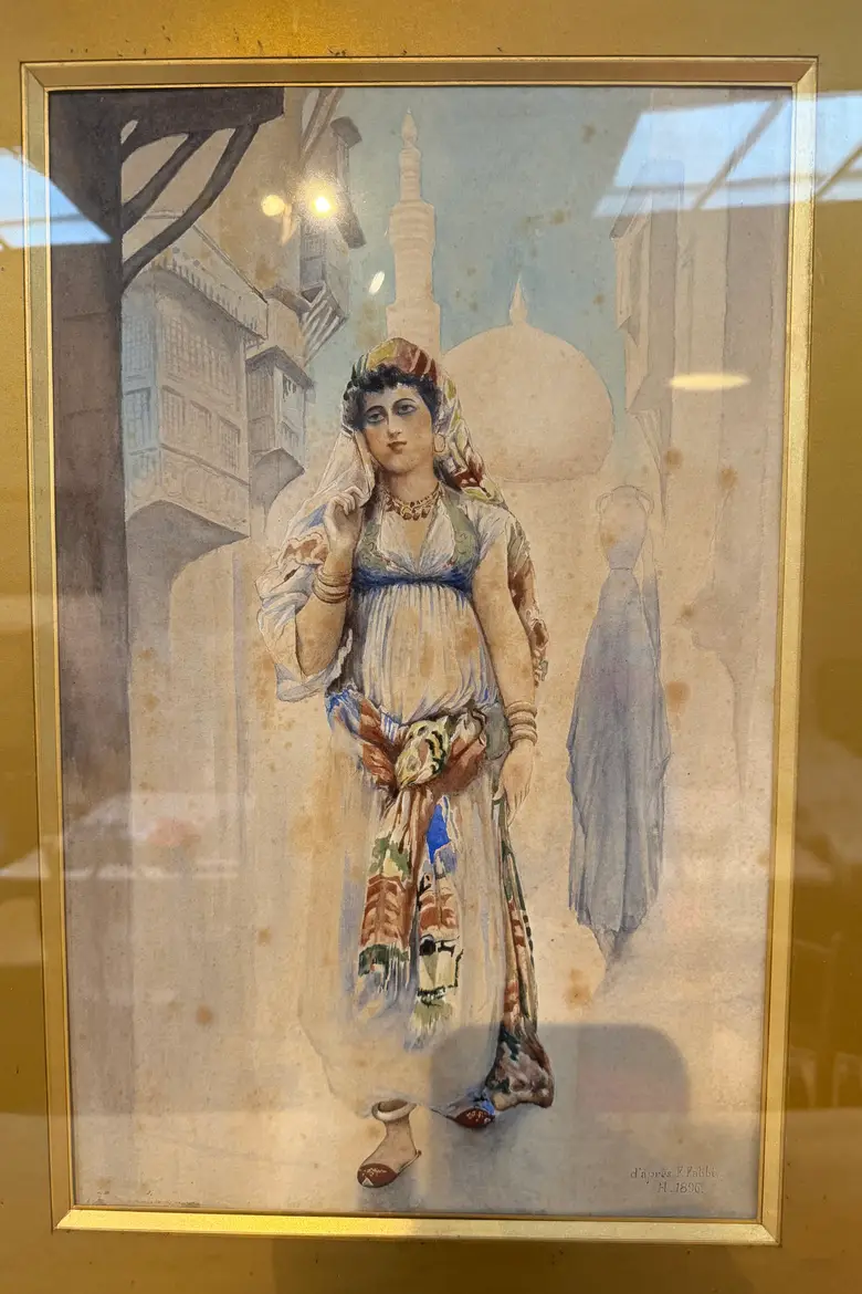Paire d’aquarelles orientalistes – 1896