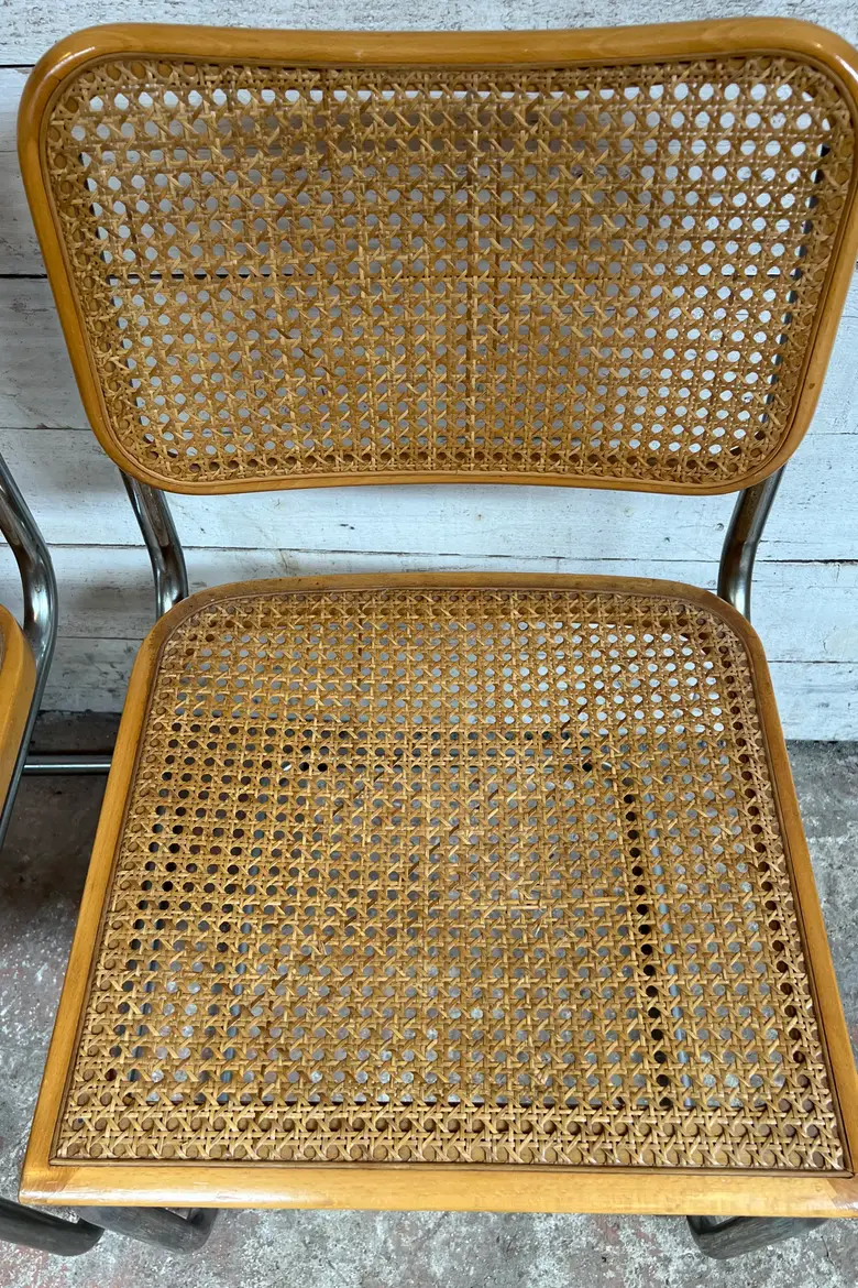 Paire de chaises italiennes vintage B32 de Marcel Breuer 1970