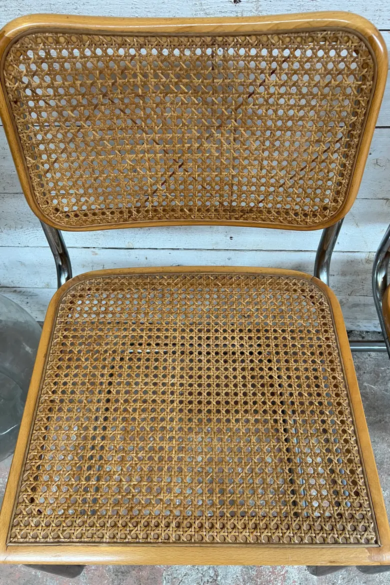 Paire de chaises italiennes vintage B32 de Marcel Breuer 1970