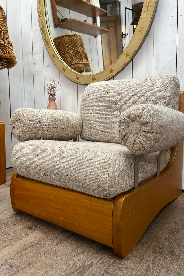 Paire de fauteuils années 80