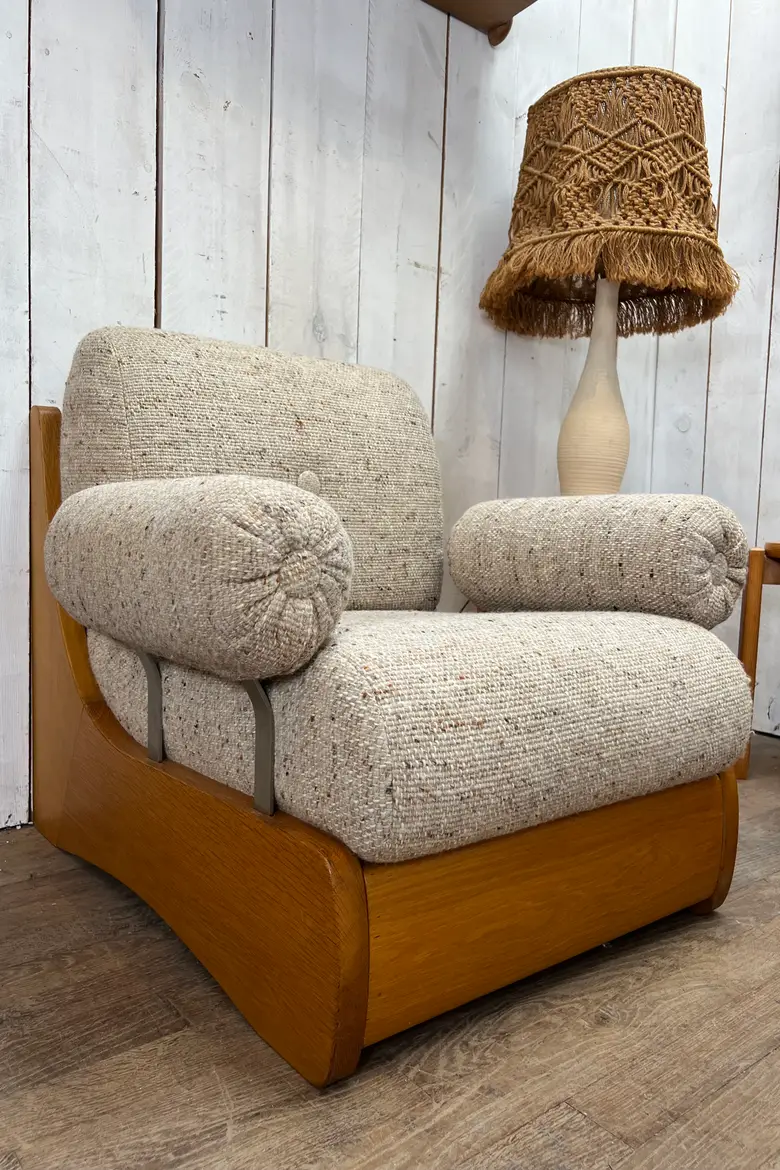 Paire de fauteuils années 80