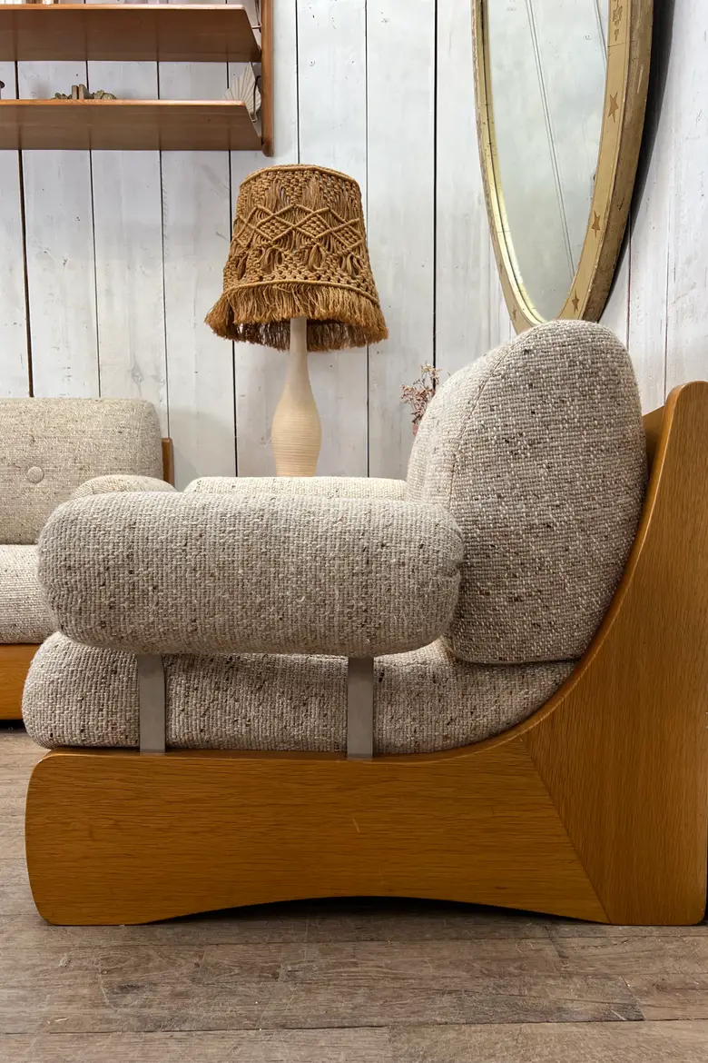 Paire de fauteuils années 80