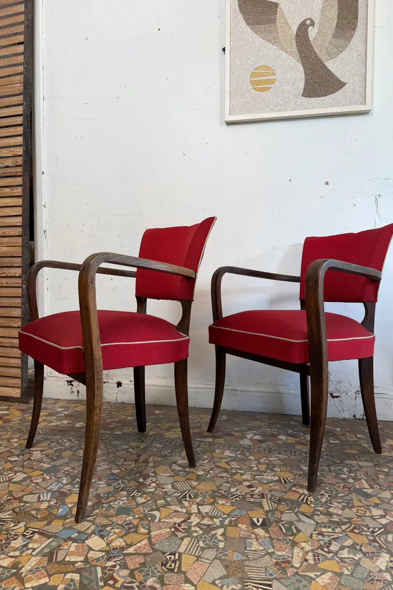 Paire de fauteuils Bridge