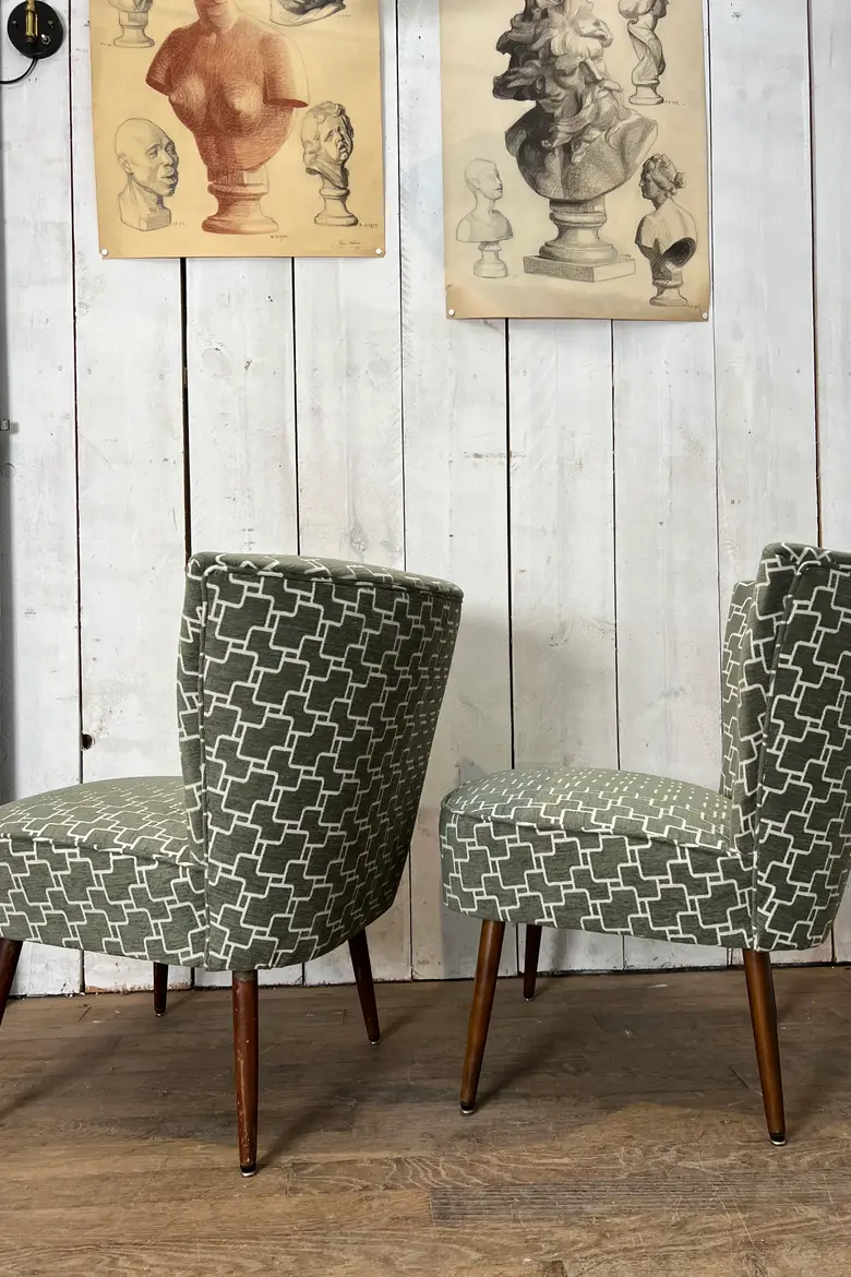 Paire de fauteuils cocktails Années 50