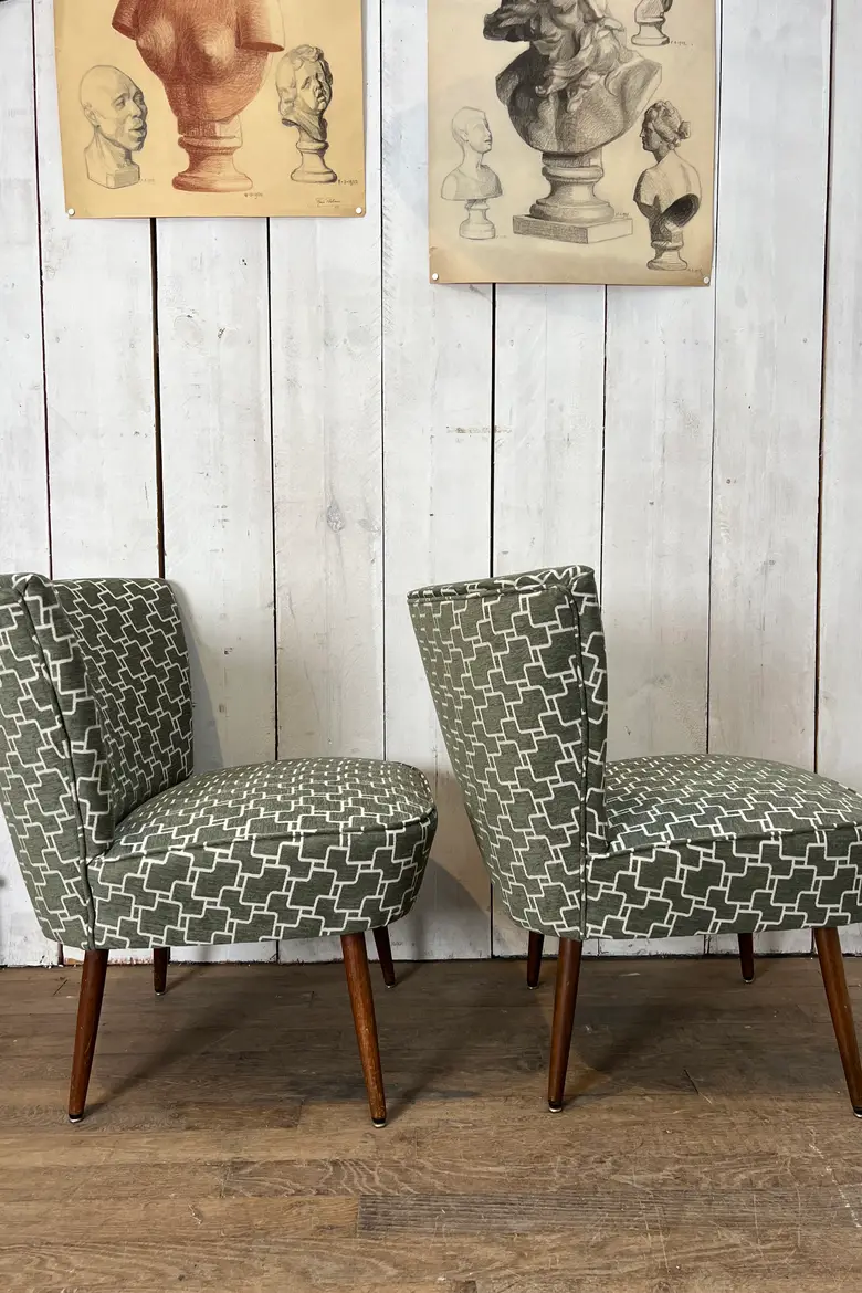 Paire de fauteuils cocktails Années 50