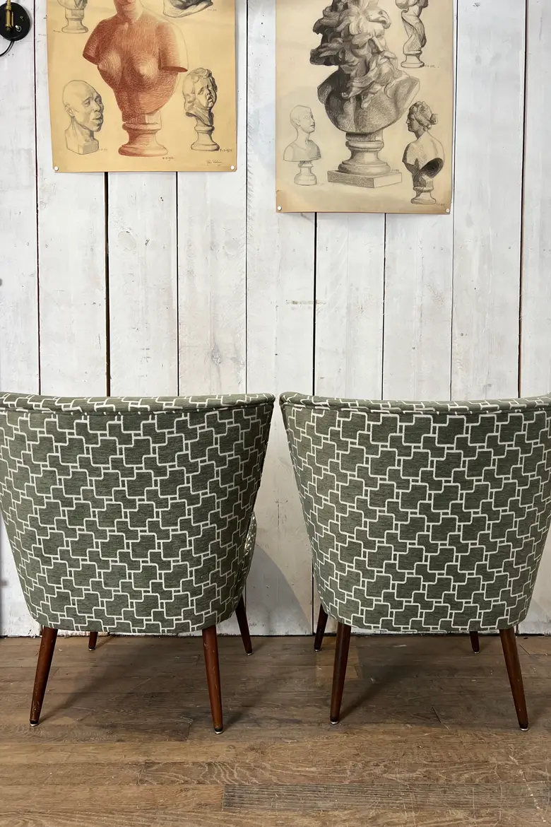 Paire de fauteuils cocktails Années 50