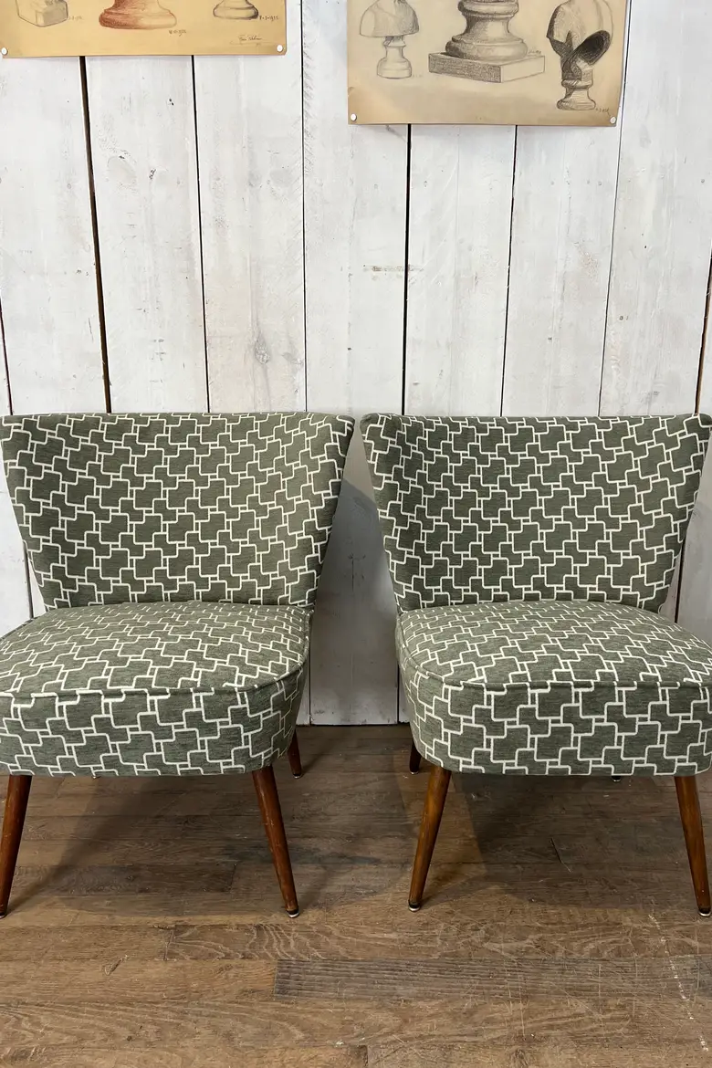 Paire de fauteuils cocktails Années 50