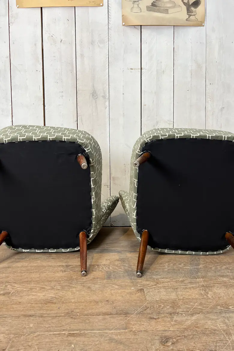 Paire de fauteuils cocktails Années 50
