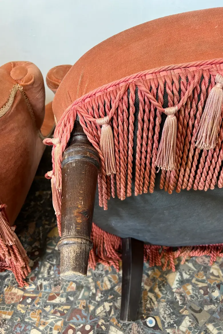Paire de fauteuils crapaud Napoléon III