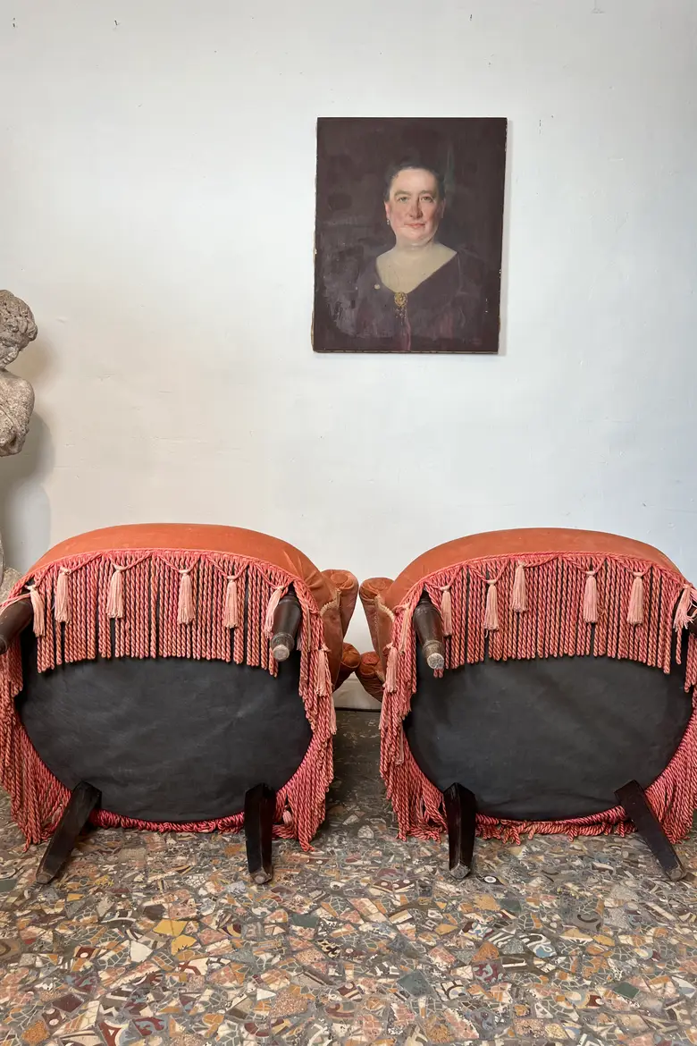 Paire de fauteuils crapaud Napoléon III