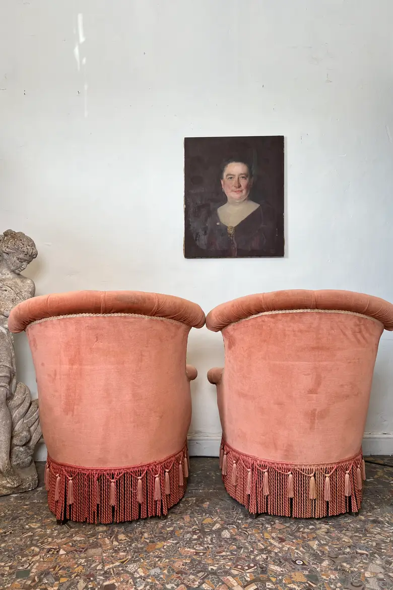 Paire de fauteuils crapaud Napoléon III