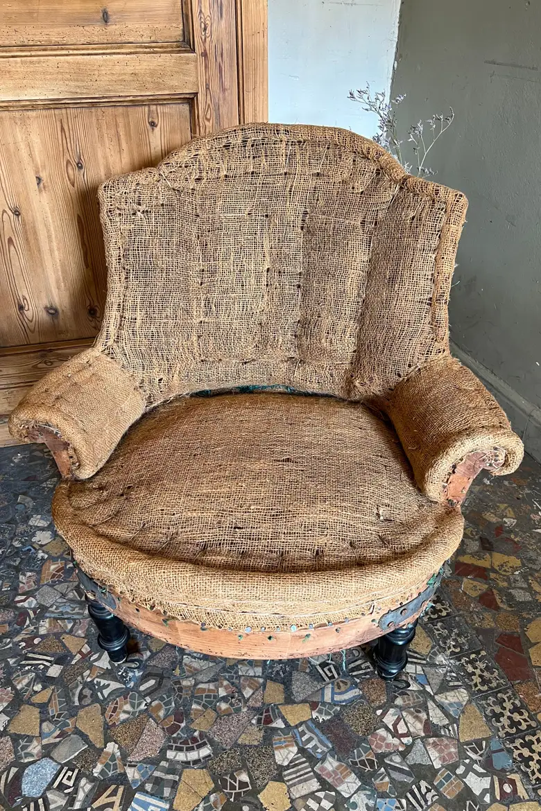 Paire de fauteuils crapauds de style Napoléon III Début XXème