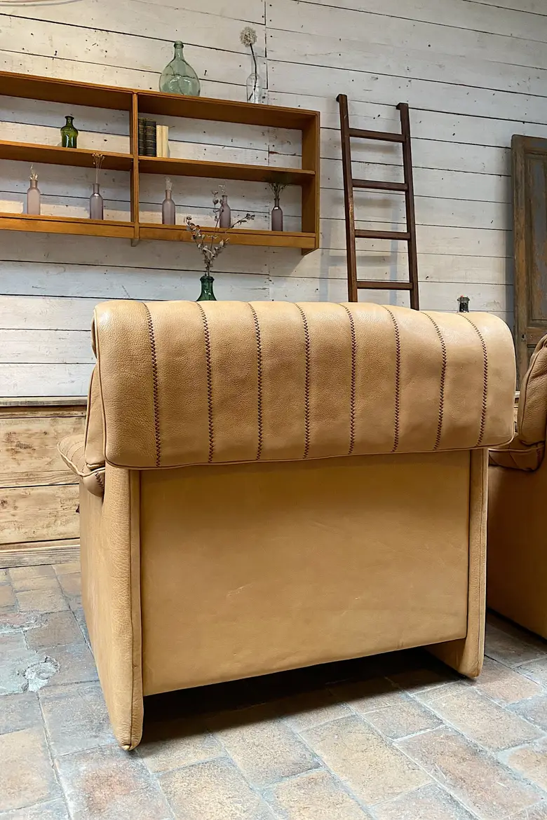 Paire de fauteuils De Sede DS 86  en cuir Années 70