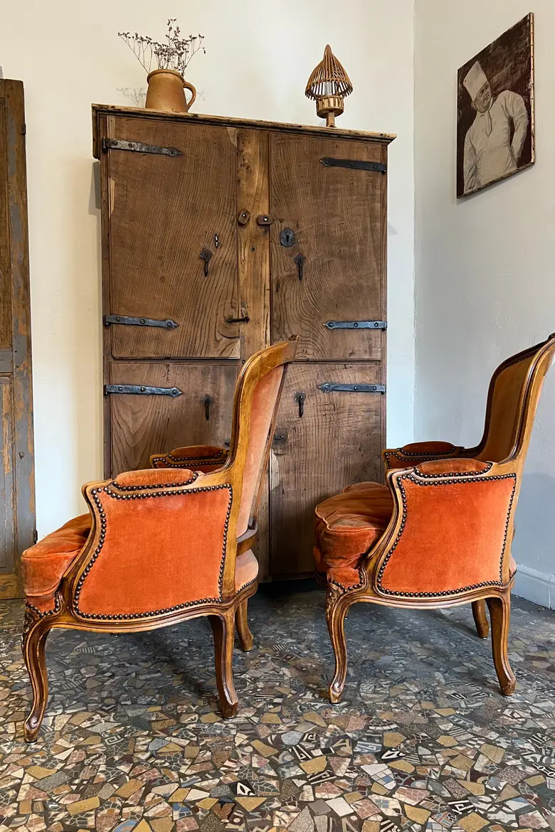 Paire de fauteuils de style Louis XV 1950