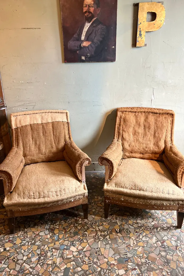 Paire de fauteuils de style Napoléon III Début XXème