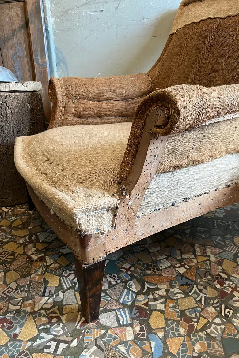 Paire de fauteuils de style  Napoléon III Début XXème