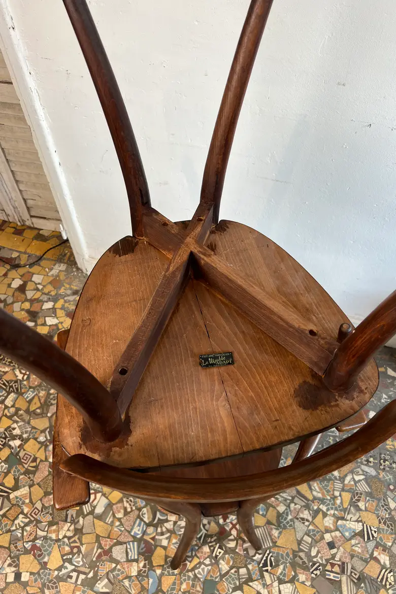 Paire de fauteuils en hêtre – Années 60