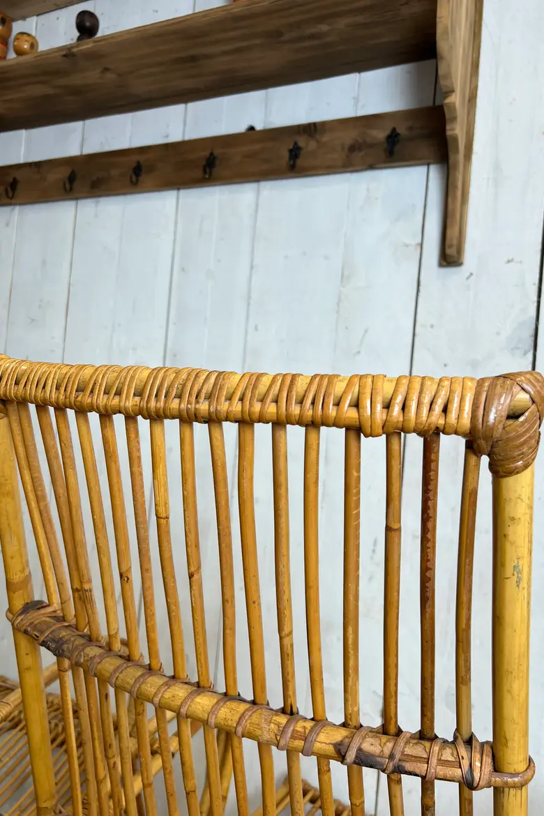 Paire de fauteuils en rotin Années 60