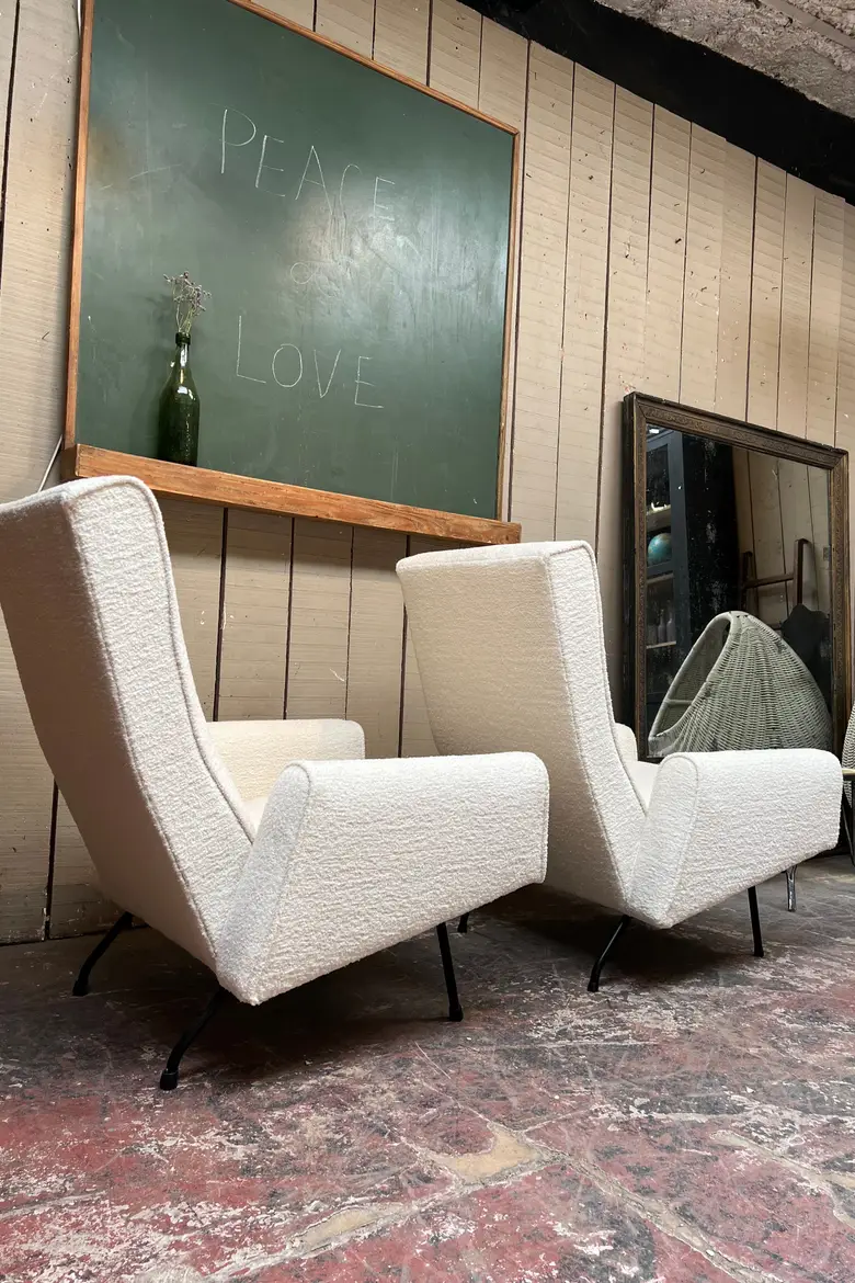 Paire de fauteuils Louis Paolozzi Années 50