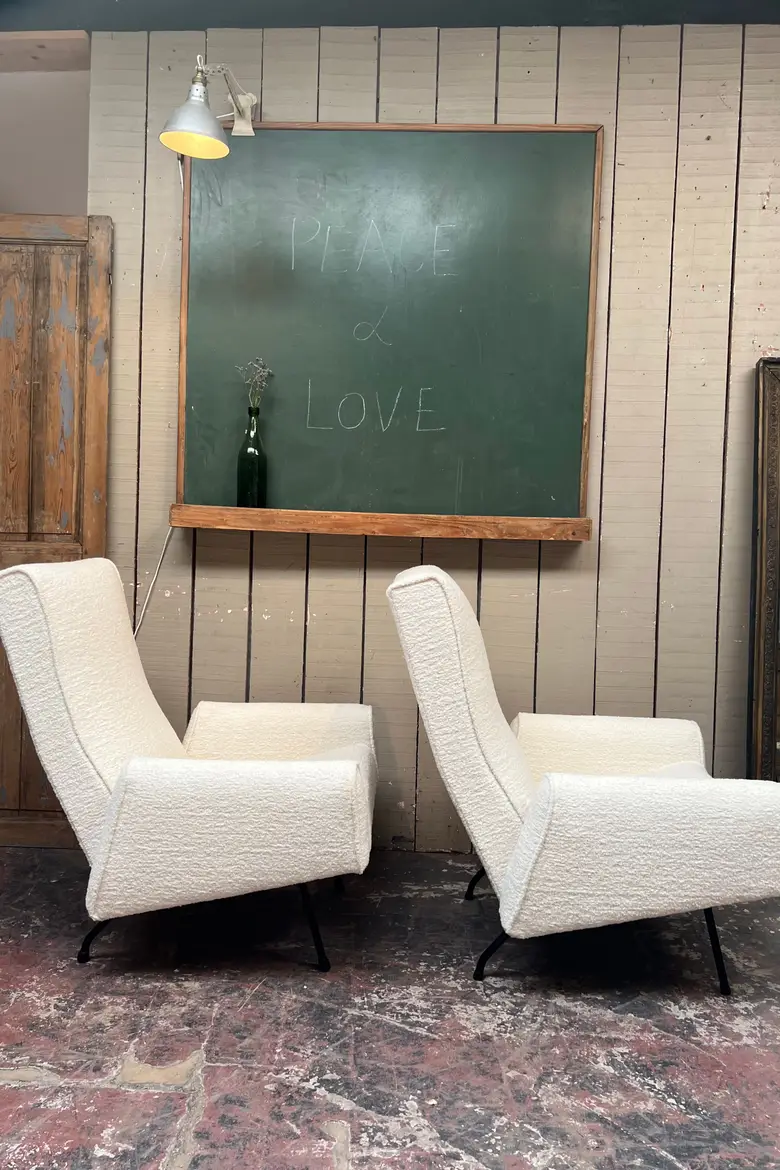 Paire de fauteuils Louis Paolozzi Années 50