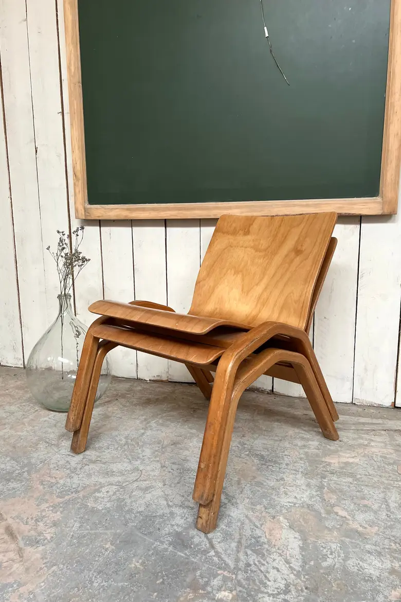 Paire de fauteuils modernes minimalistes Années 50