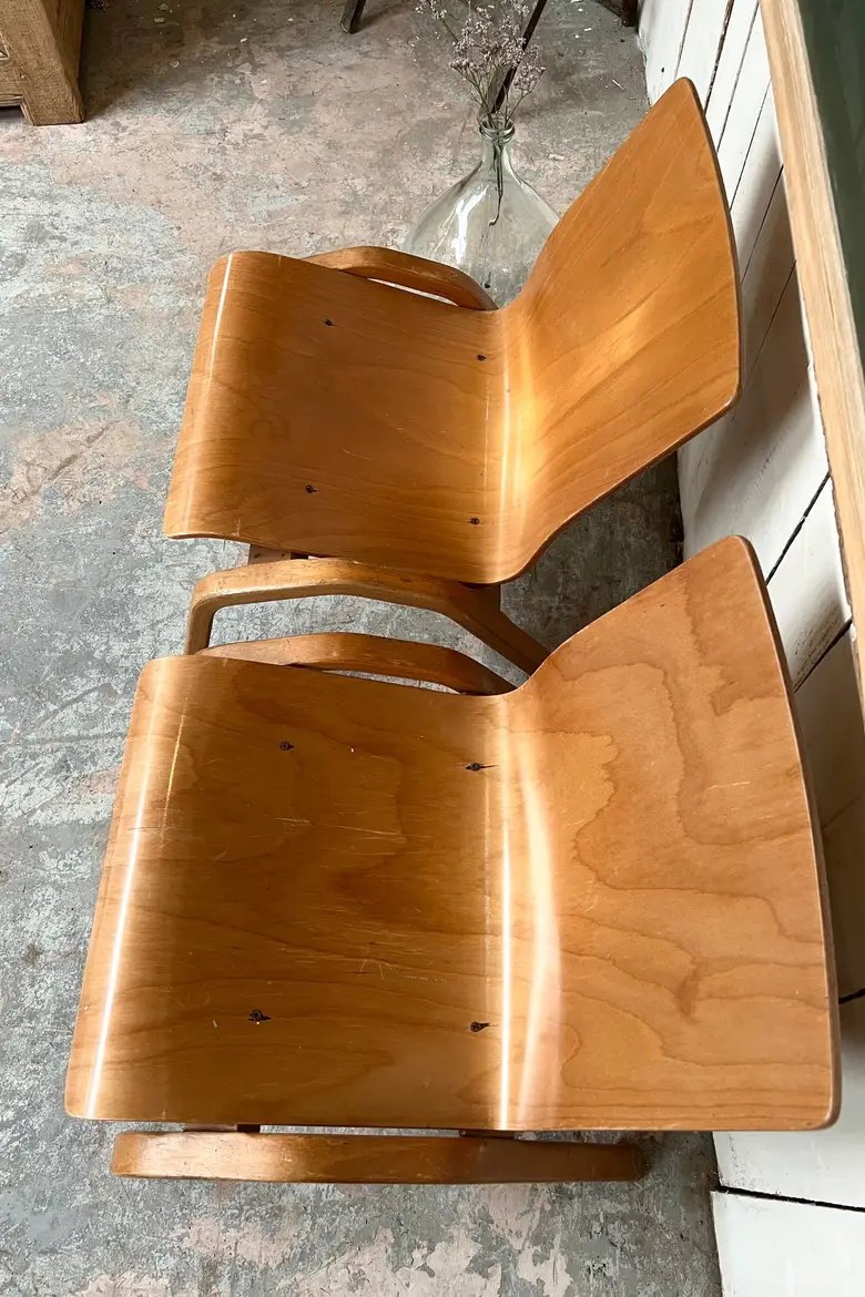 Paire de fauteuils modernes minimalistes Années 50