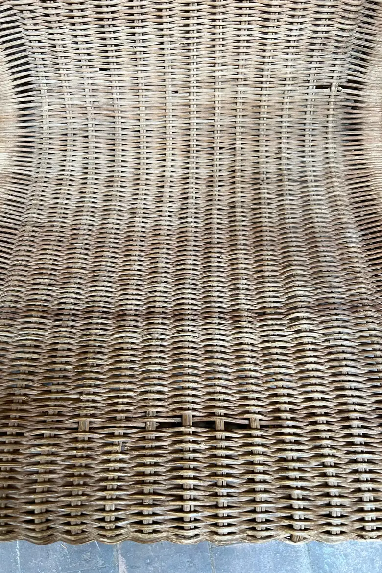 Paire de fauteuils vintage en osier Années 40