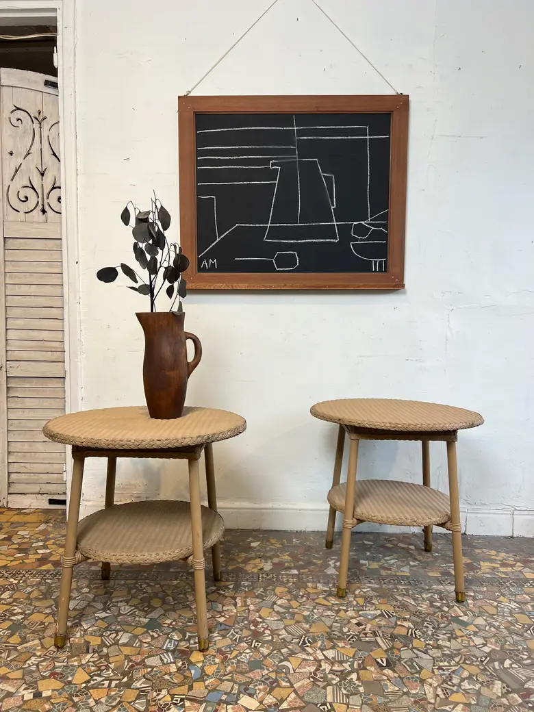 Paire de guéridons années 80 — Paire de guéridons années 80