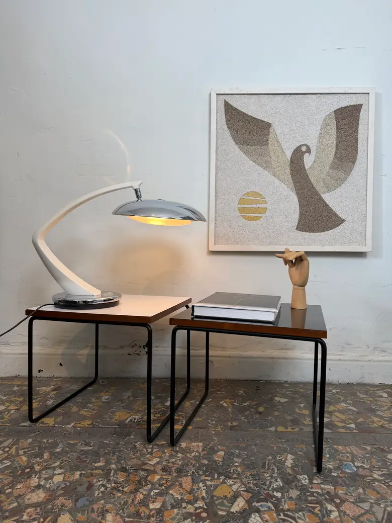 Paire de tables d’appoint Steiner – années 1970 — Paire de tables d’appoint Steiner – années 1970