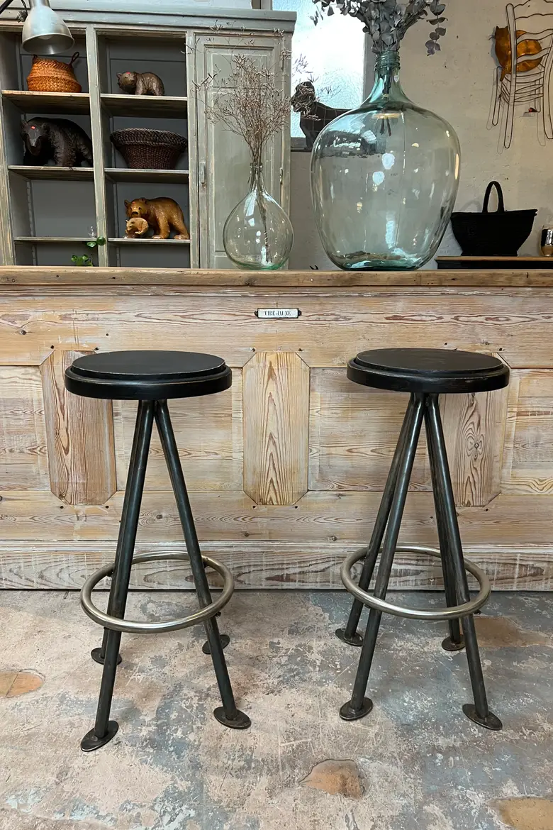 Paire de tabourets de bar Années 50