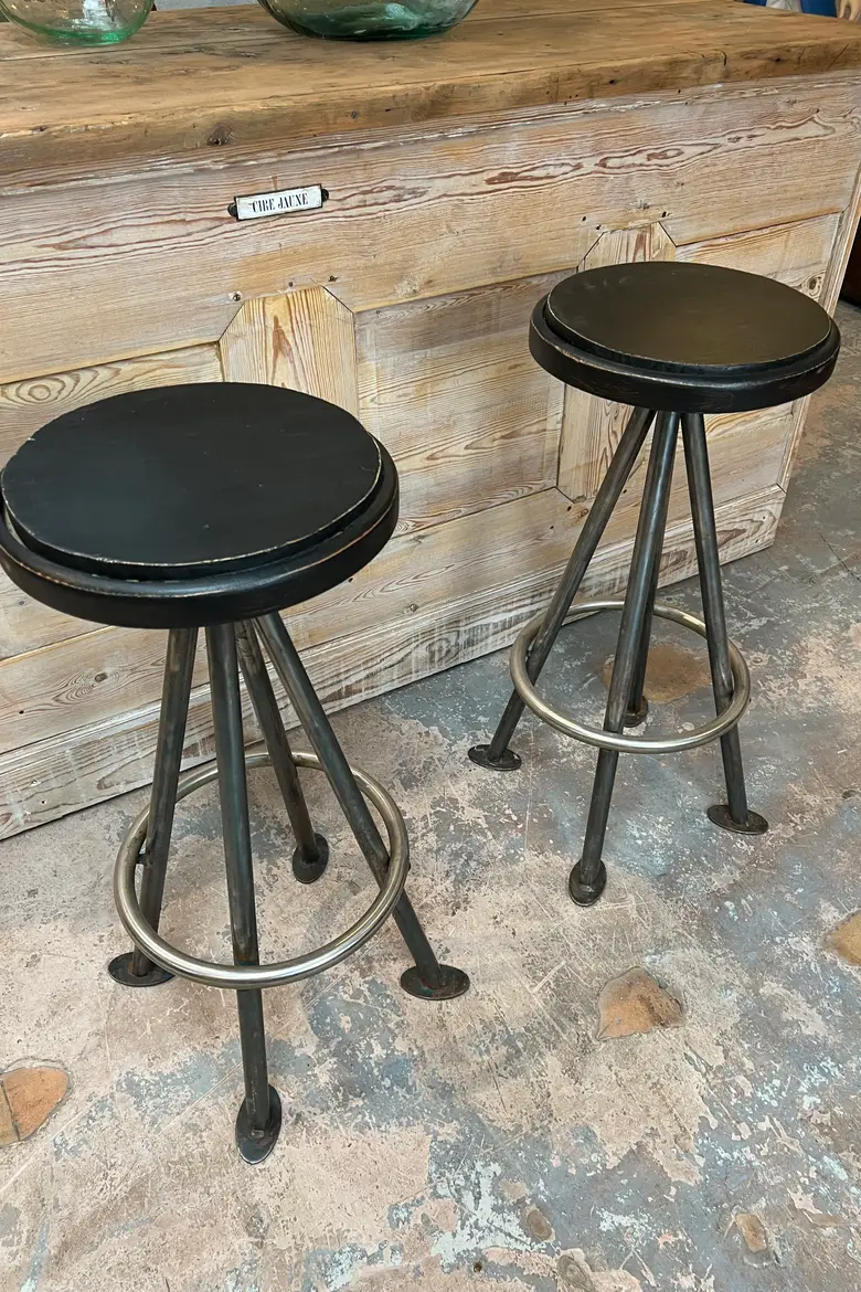 Paire de tabourets de bar Années 50