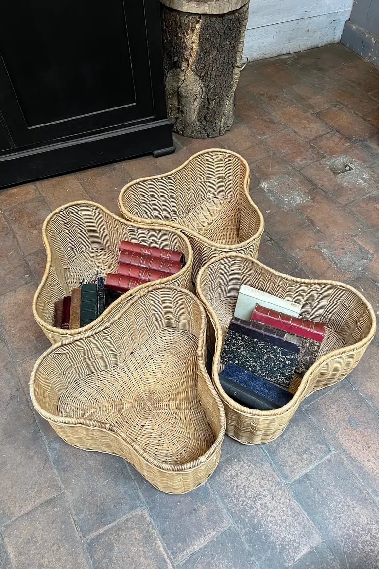 Paniers en osier années 80